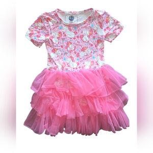 Minions Inspired Unicorn So Fluffy Bamboo Tutu Twirl Dress Girls Size 4/5 NWOT